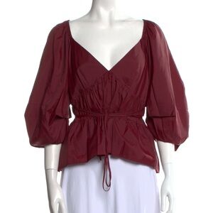 STAUD Red Blouse with Elegant Design